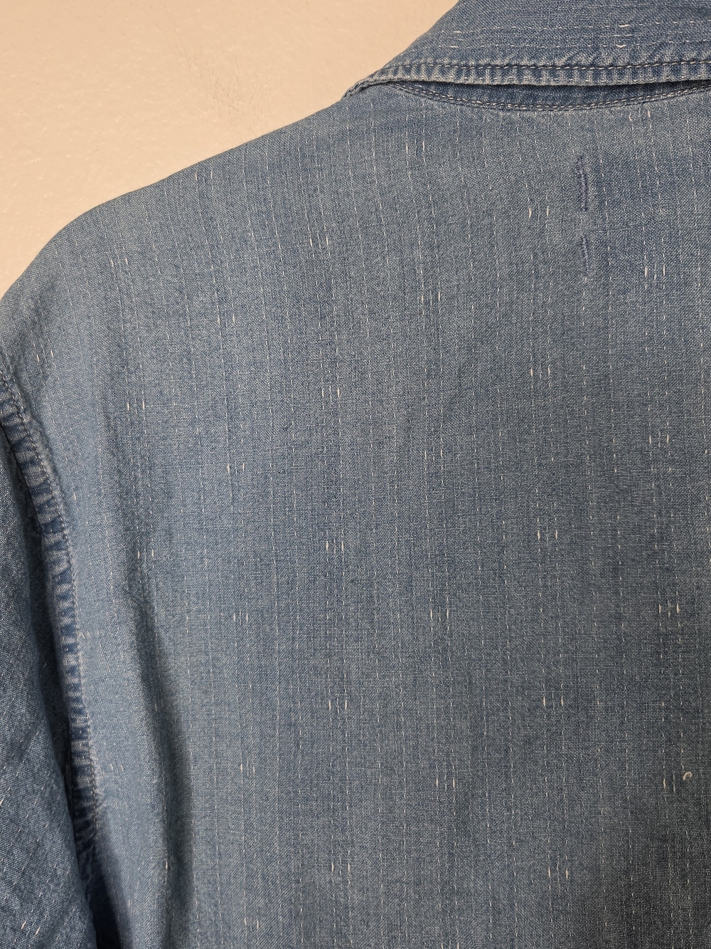 Madewell Men's Easy Fit Blue Denim Button Up Shirt - Picture 7 of 9